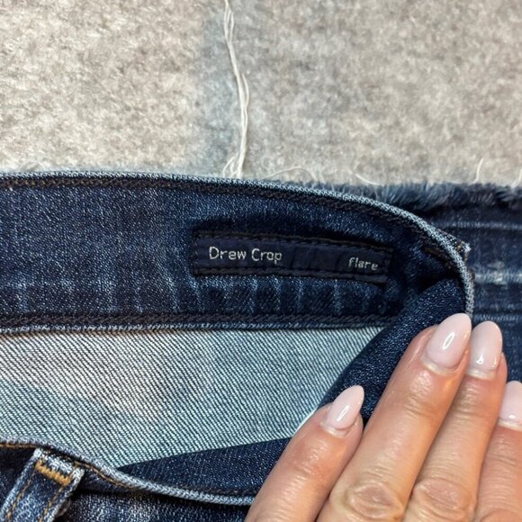 Citizens of Humanity Drew Crop Flare Jeans Size 26 Frayed Cuff Blue ✨ - Picture 8 of 15